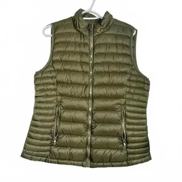 Women's Royal Matrix Olive Green Puffer Vest Medium - Picture 1 of 4